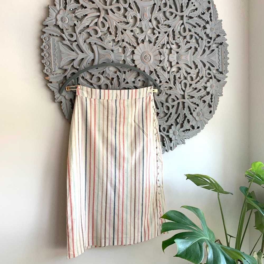 Madewell Striped Midi Skirt